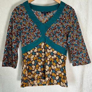 Boden Lightweight Patterned 3/4 Sleeve Blouse